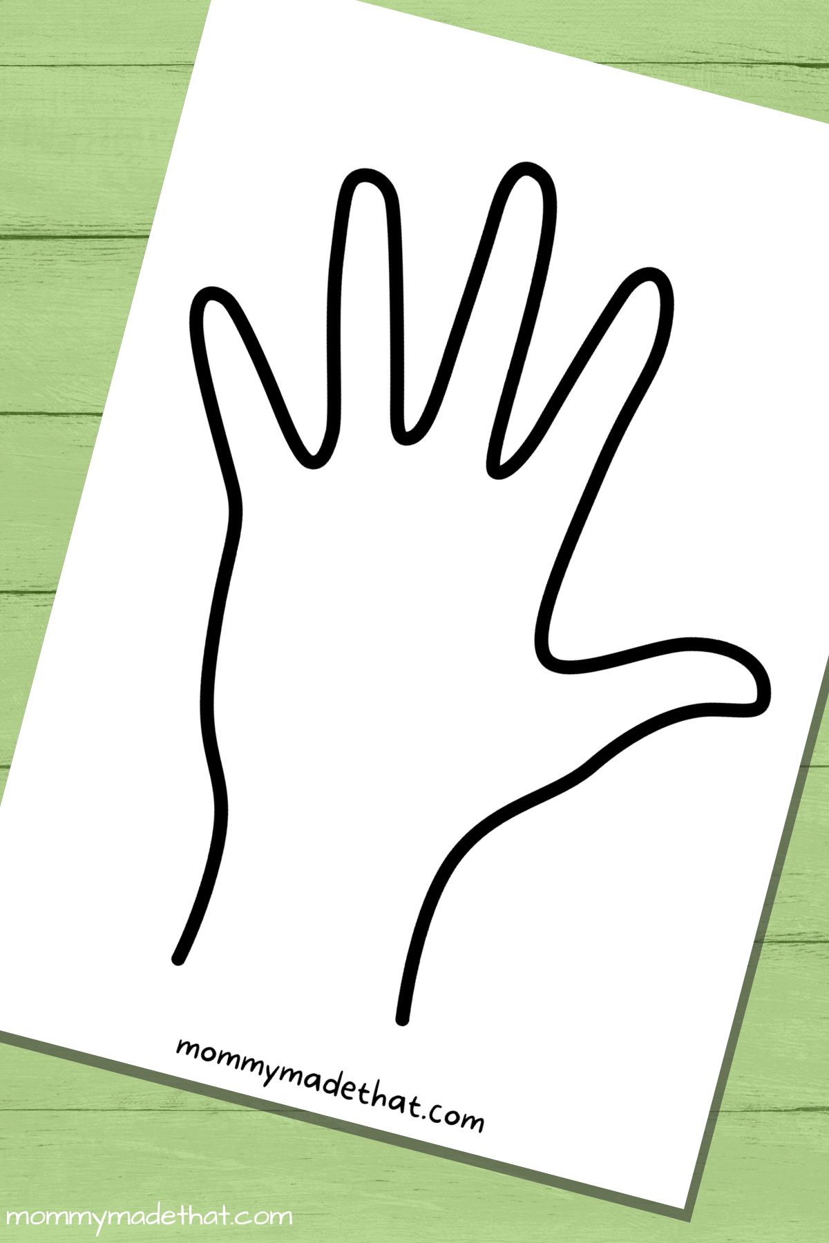 blank hand template