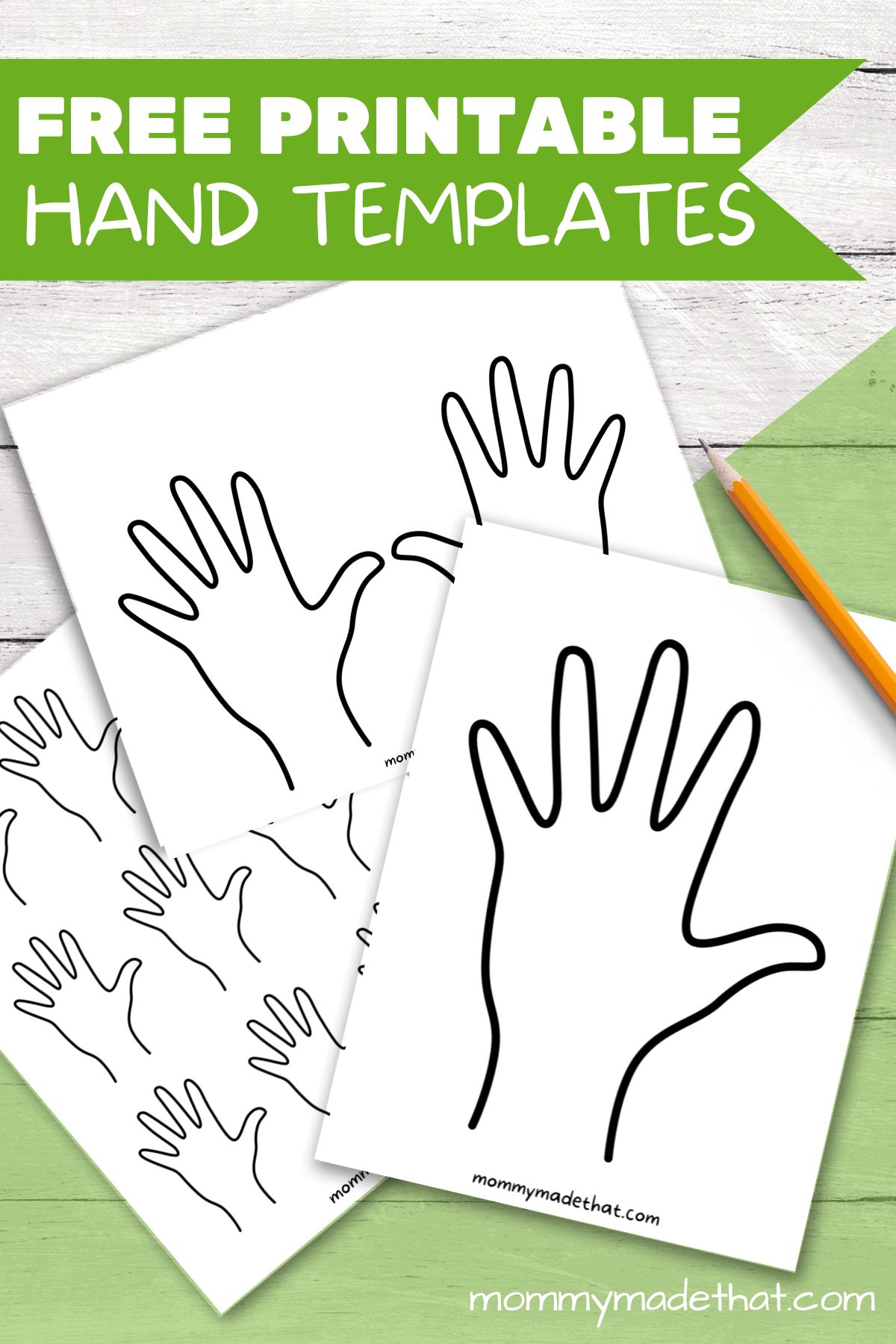 Hand outlines and templates
