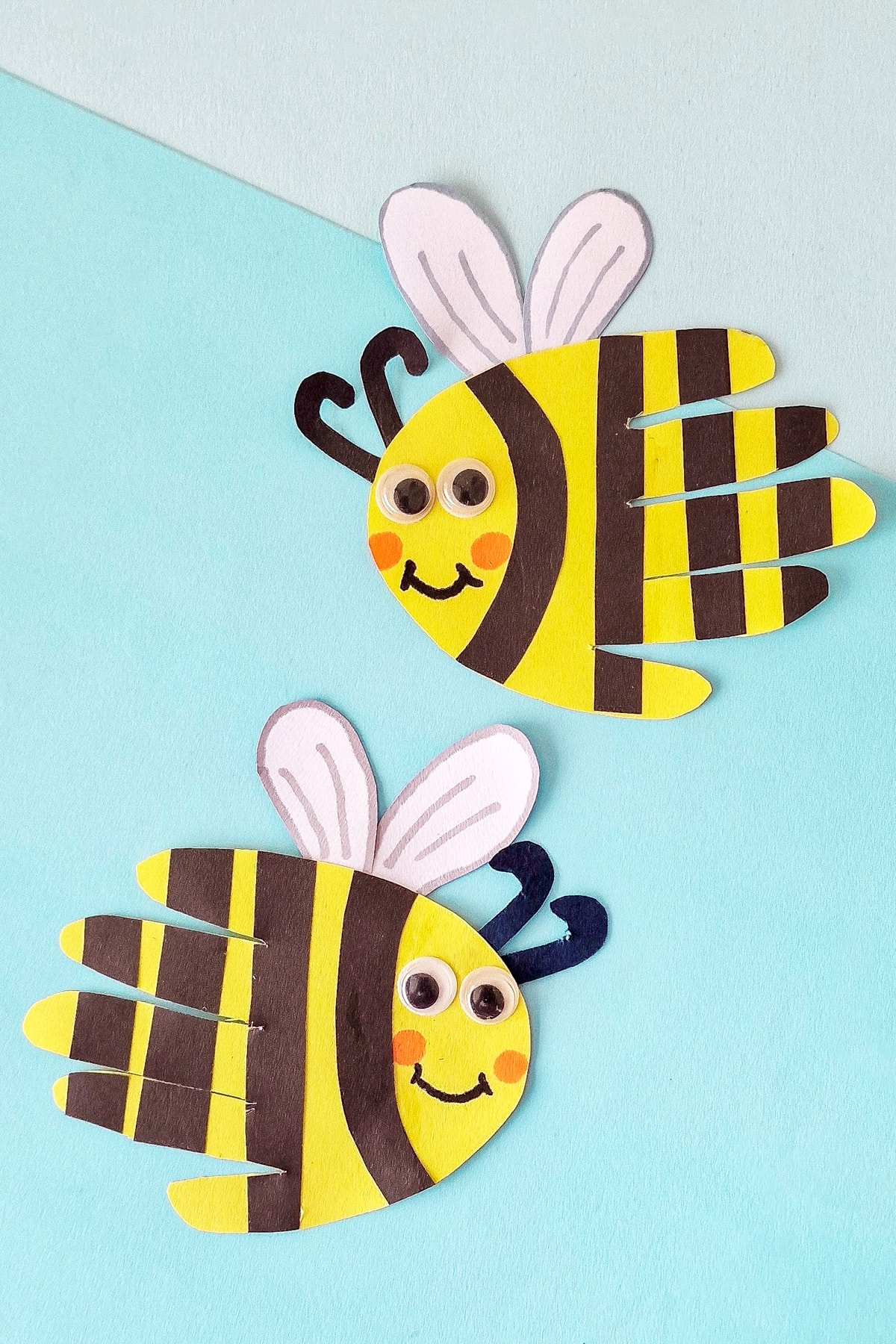 Handprint bee craft.