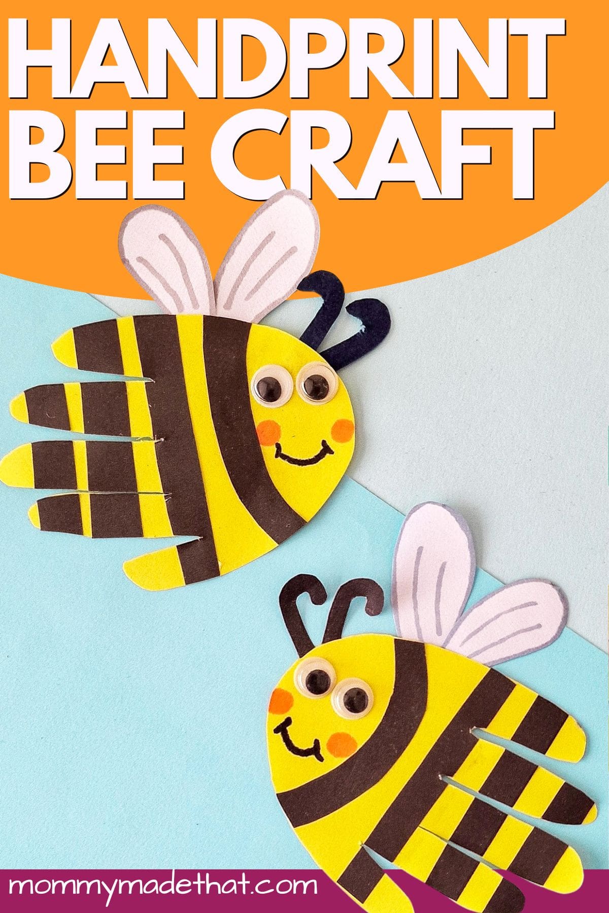 Handprint bee craft.