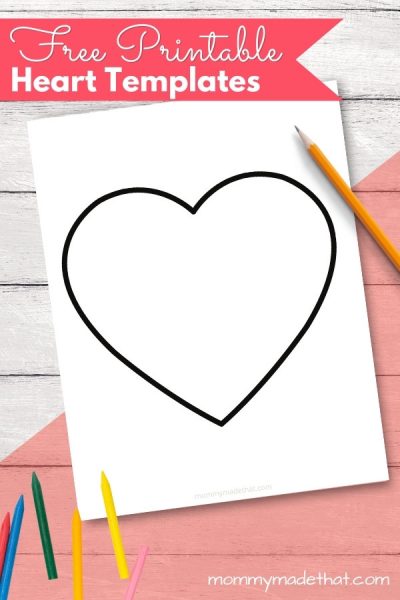Free Printable Heart Template for Crafts and Activities