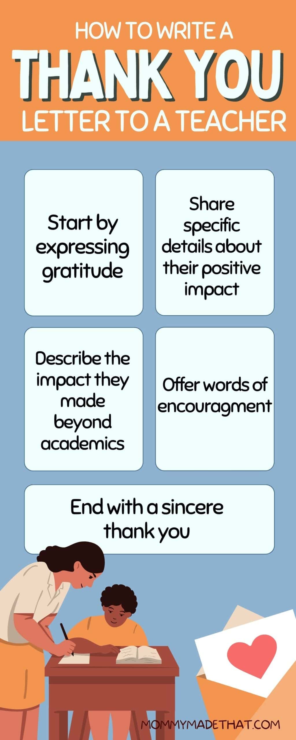 how to write a teacher appreciation letter