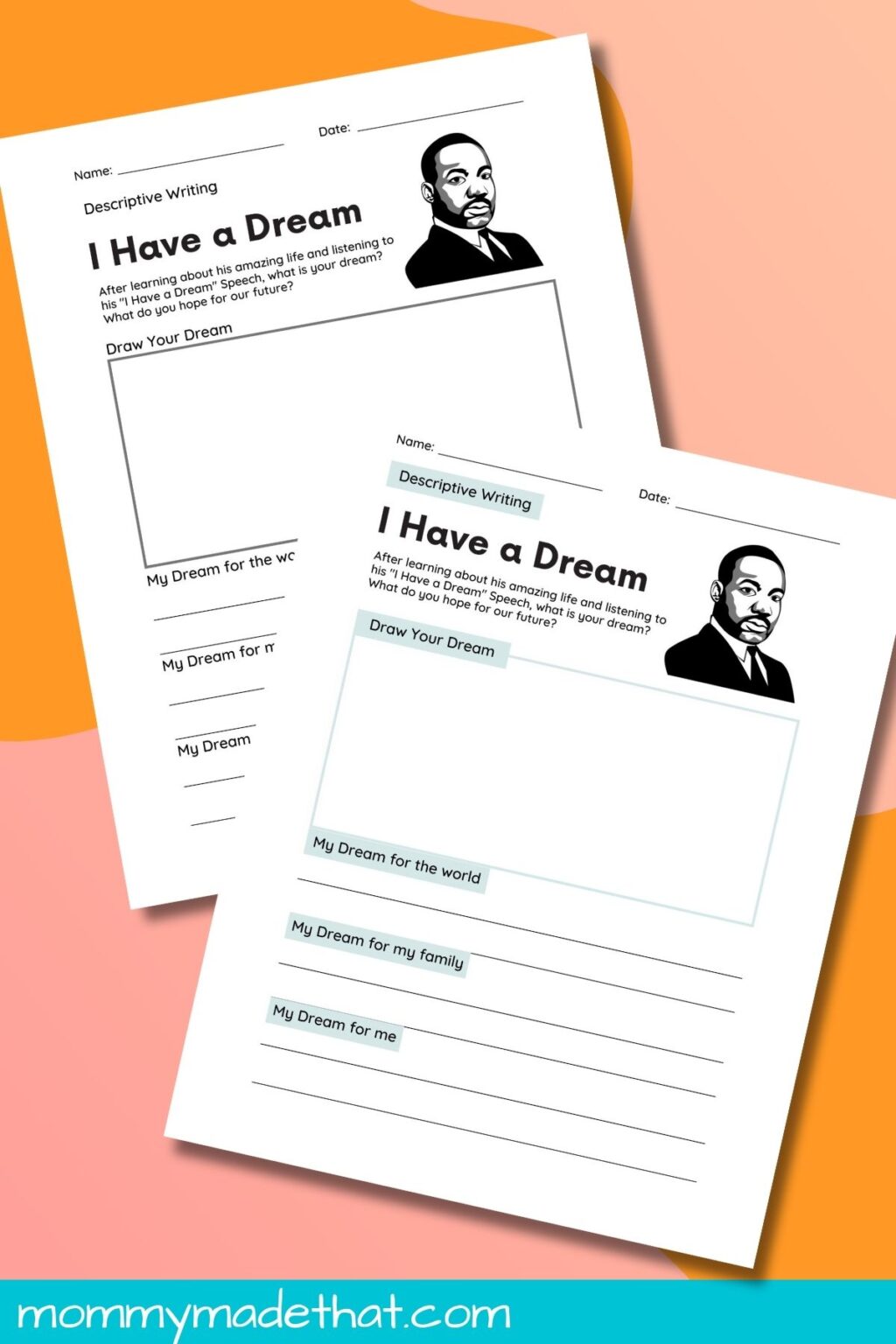 "I Have a Dream" Worksheet