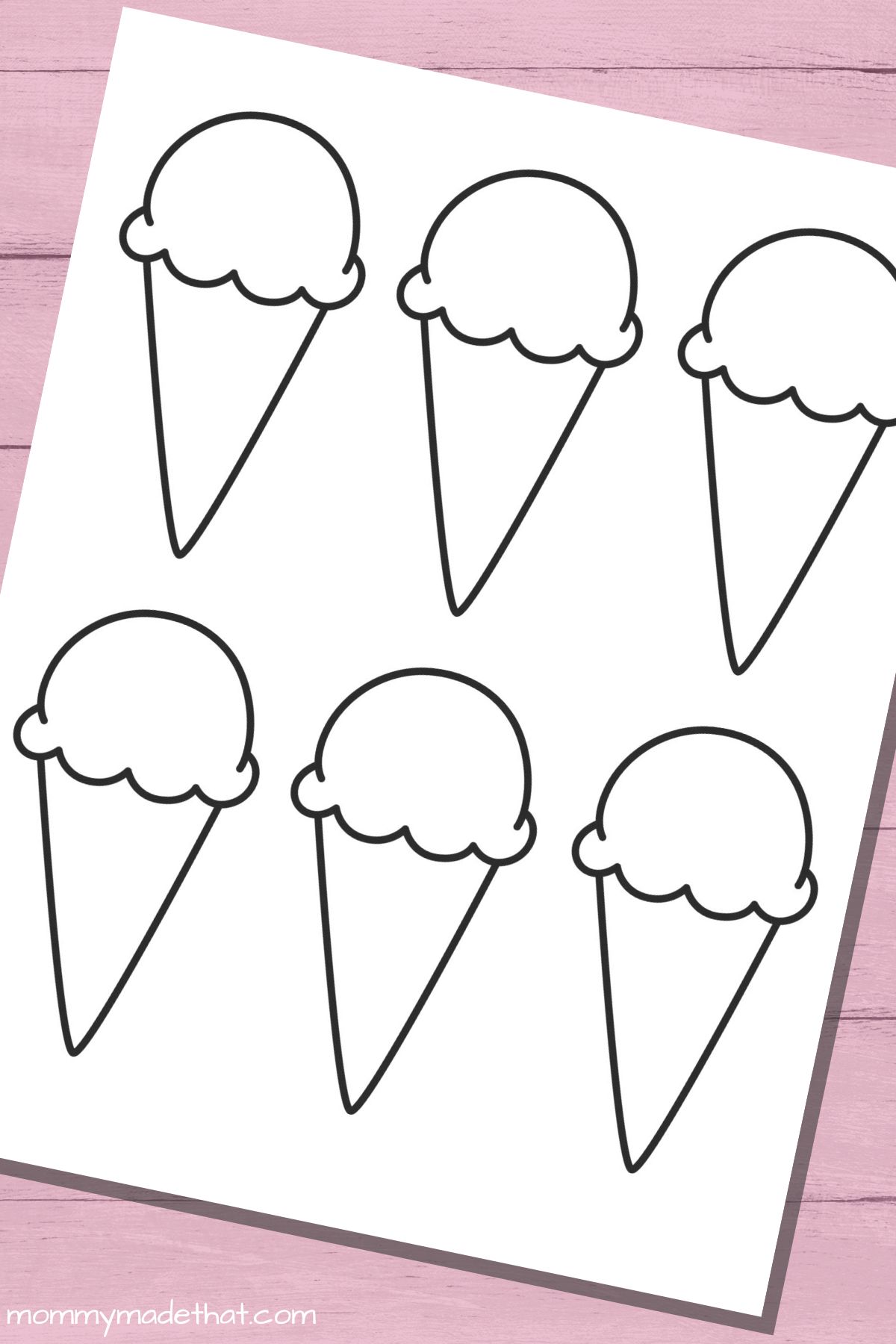 Template For Ice Cream Cone