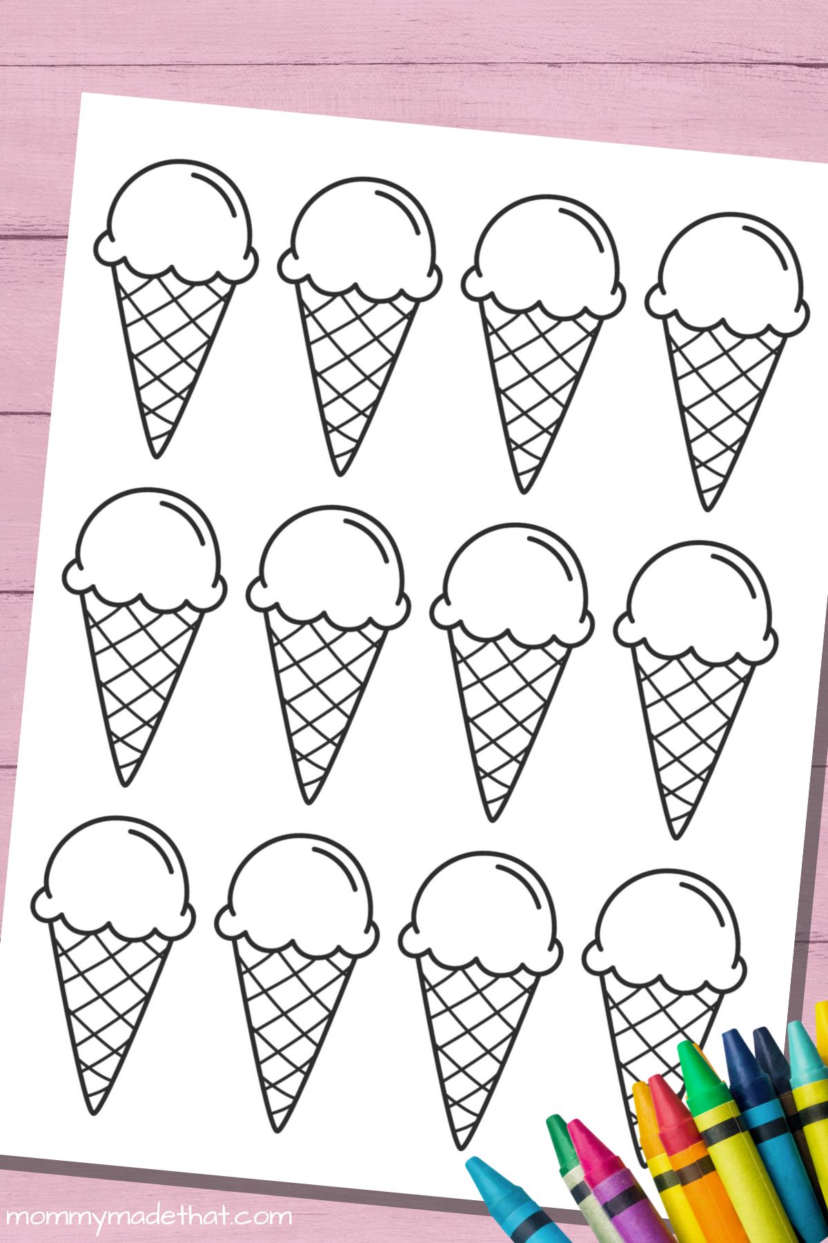 Fun Ice Cream Cone Templates for Crafts & Coloring