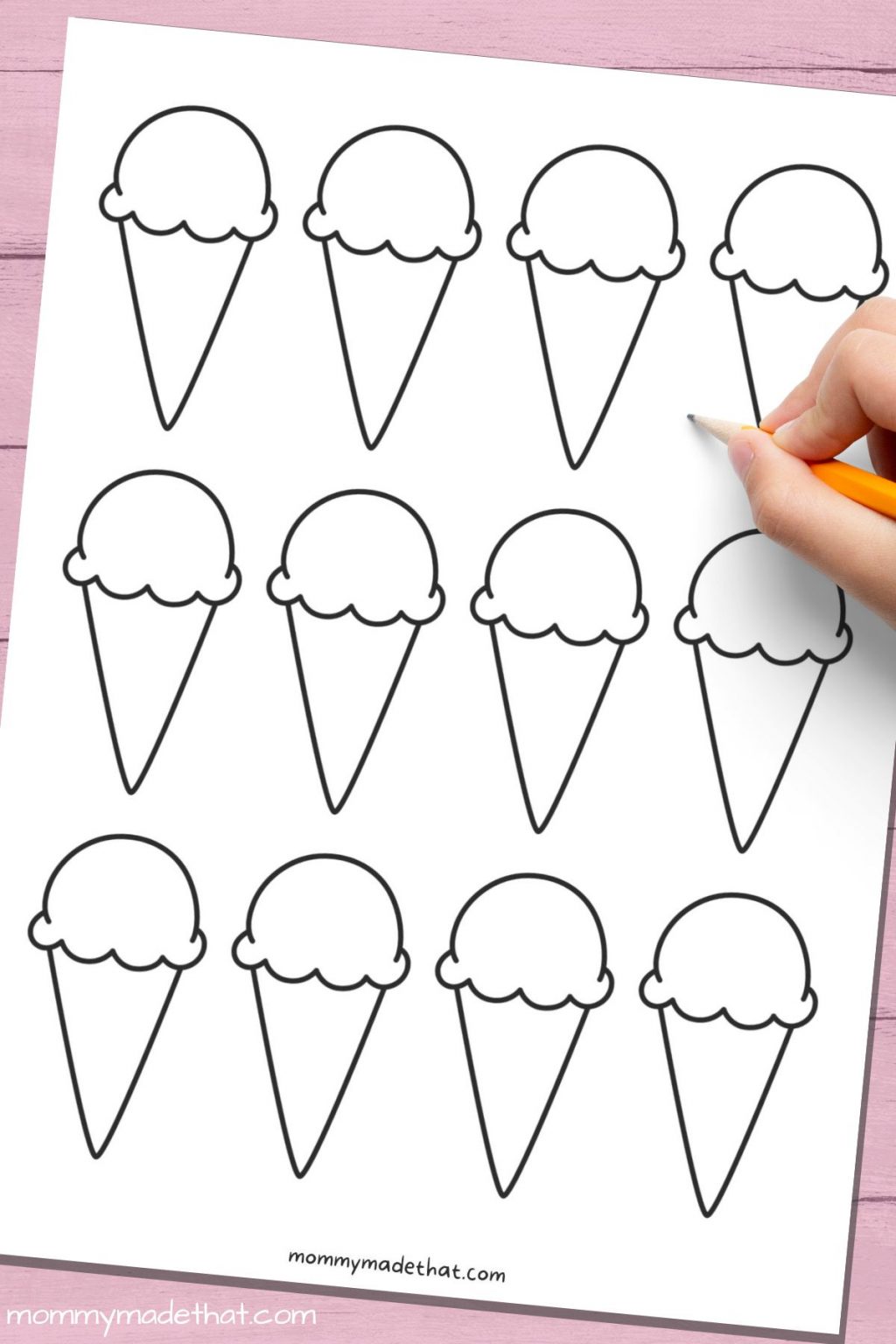 Fun Ice Cream Cone Templates for Crafts &amp; Coloring