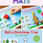 Printable play dough mats for christmas
