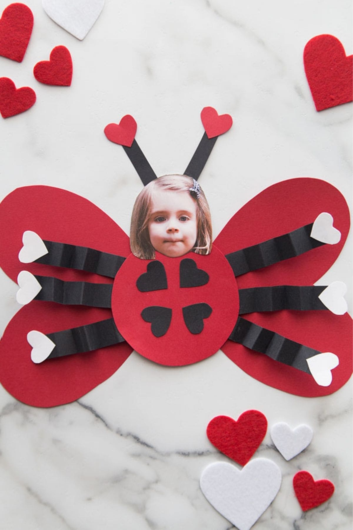 heart ladybug craft