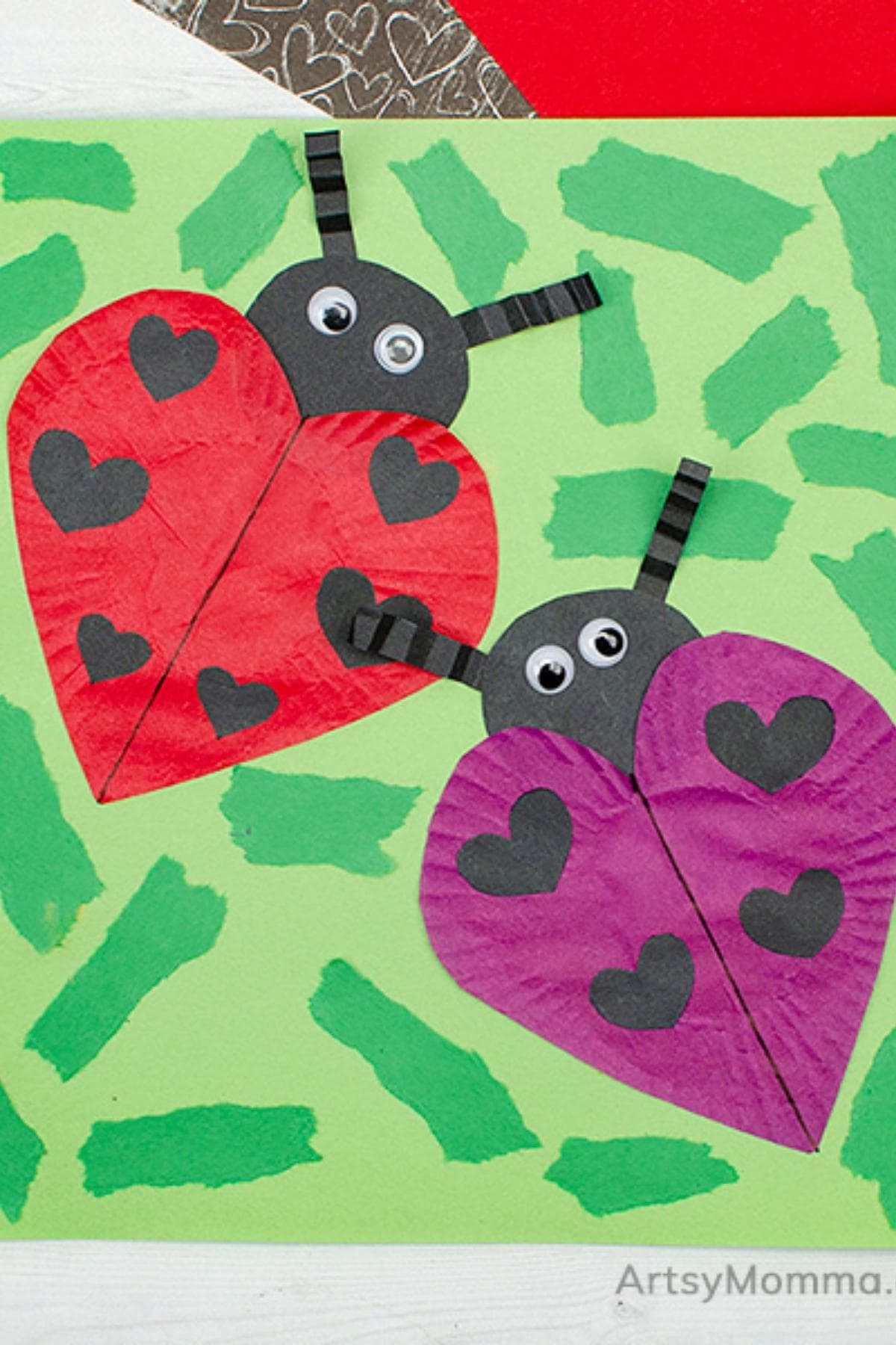 ladybug craft project with cupcake liners