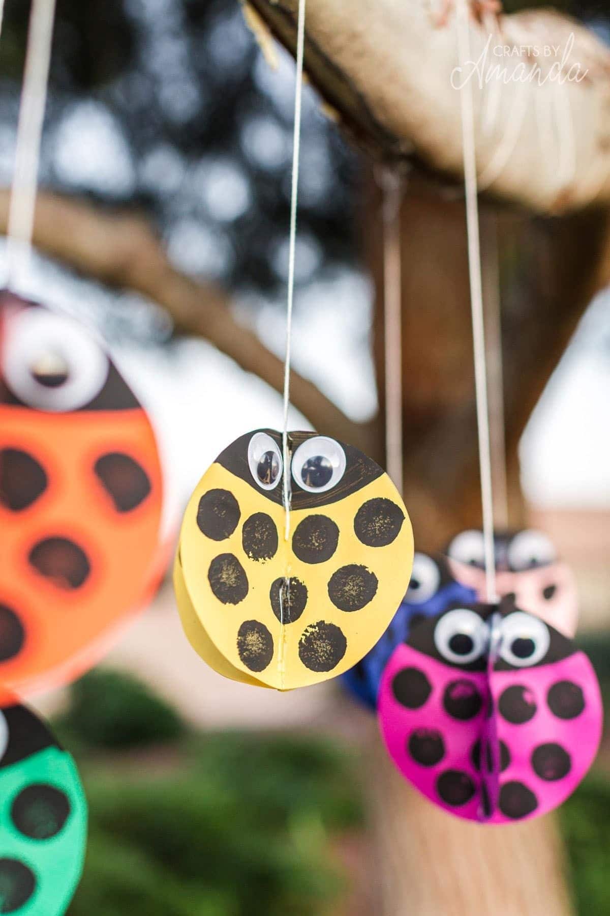 whirling ladybug craft for kids