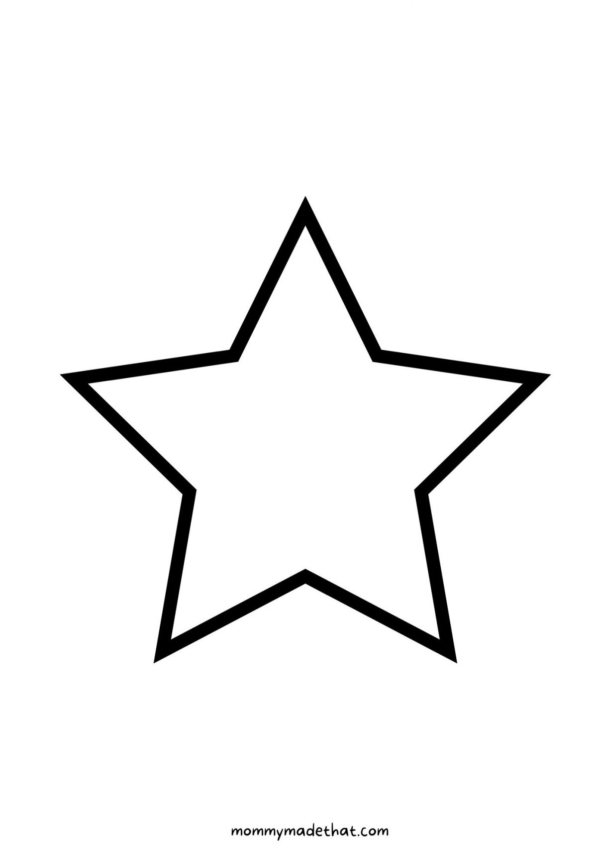 large pointed star template