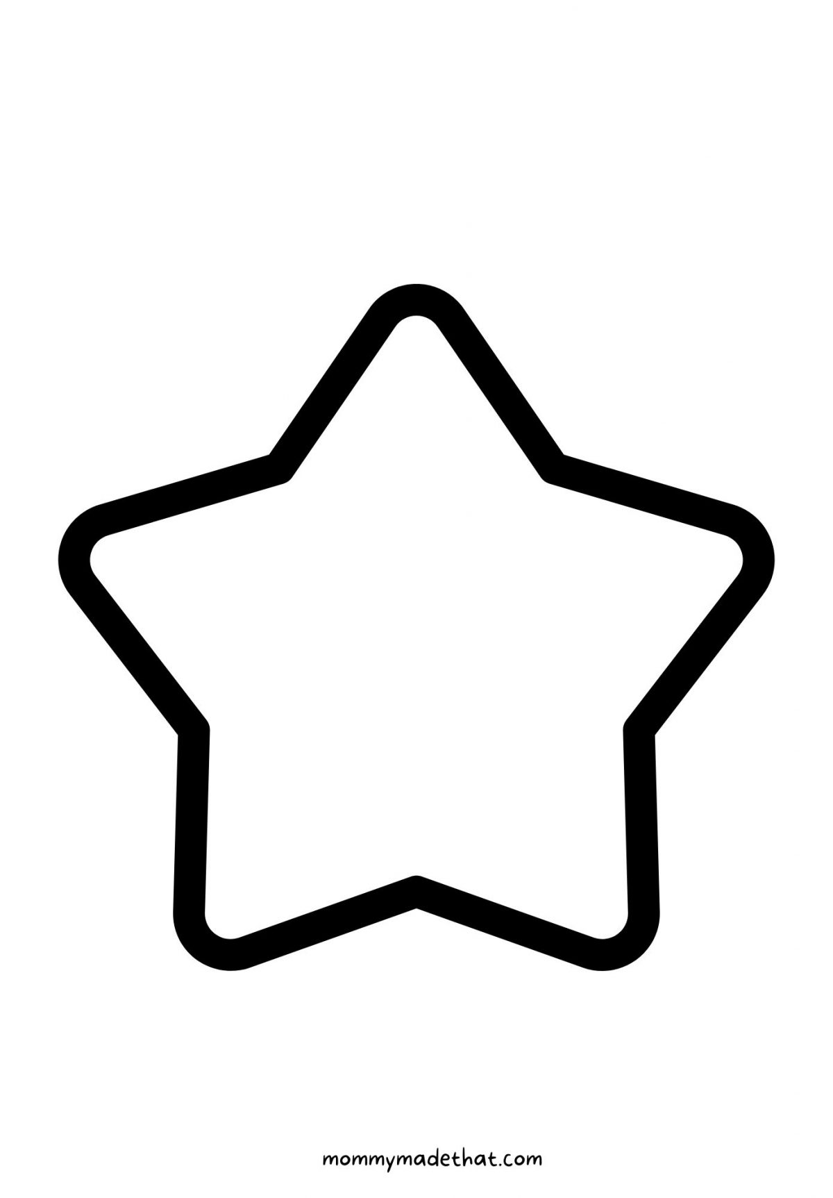 large star printable outline