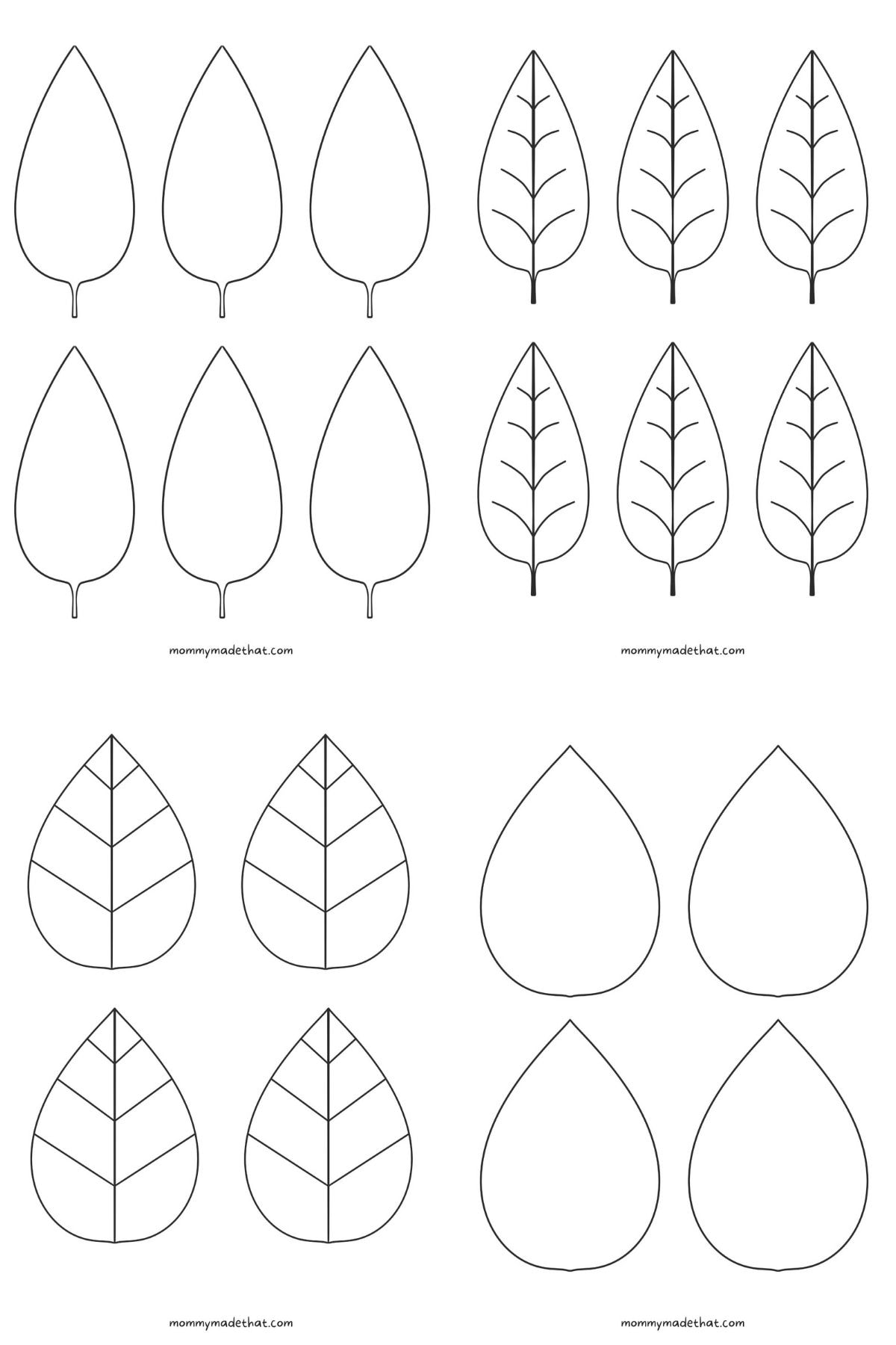 Free Printable Large Leaf Templates, Stencils and Patterns