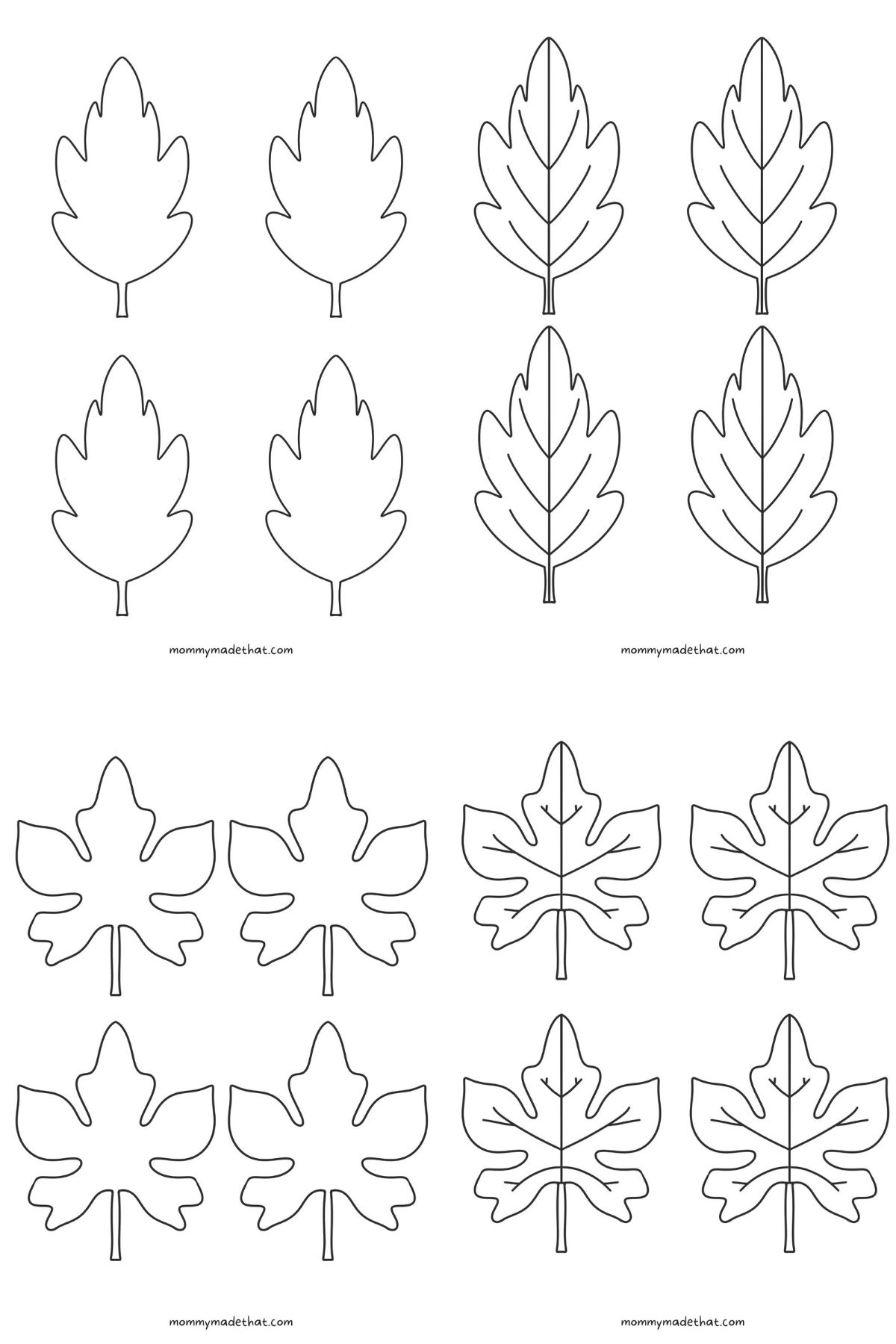 fall leaf templates