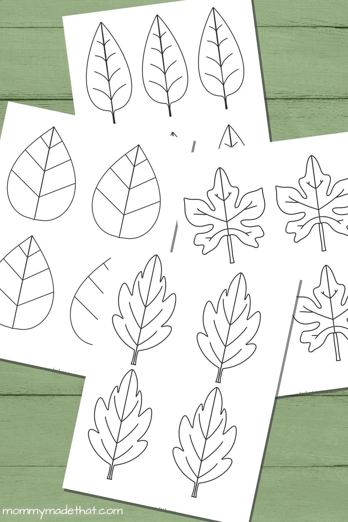 printable leaf cut outs