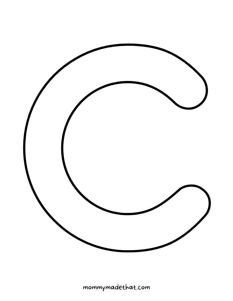 big letter C outline