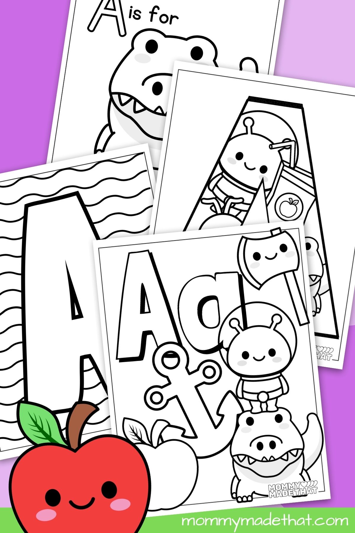 letter a coloring pages