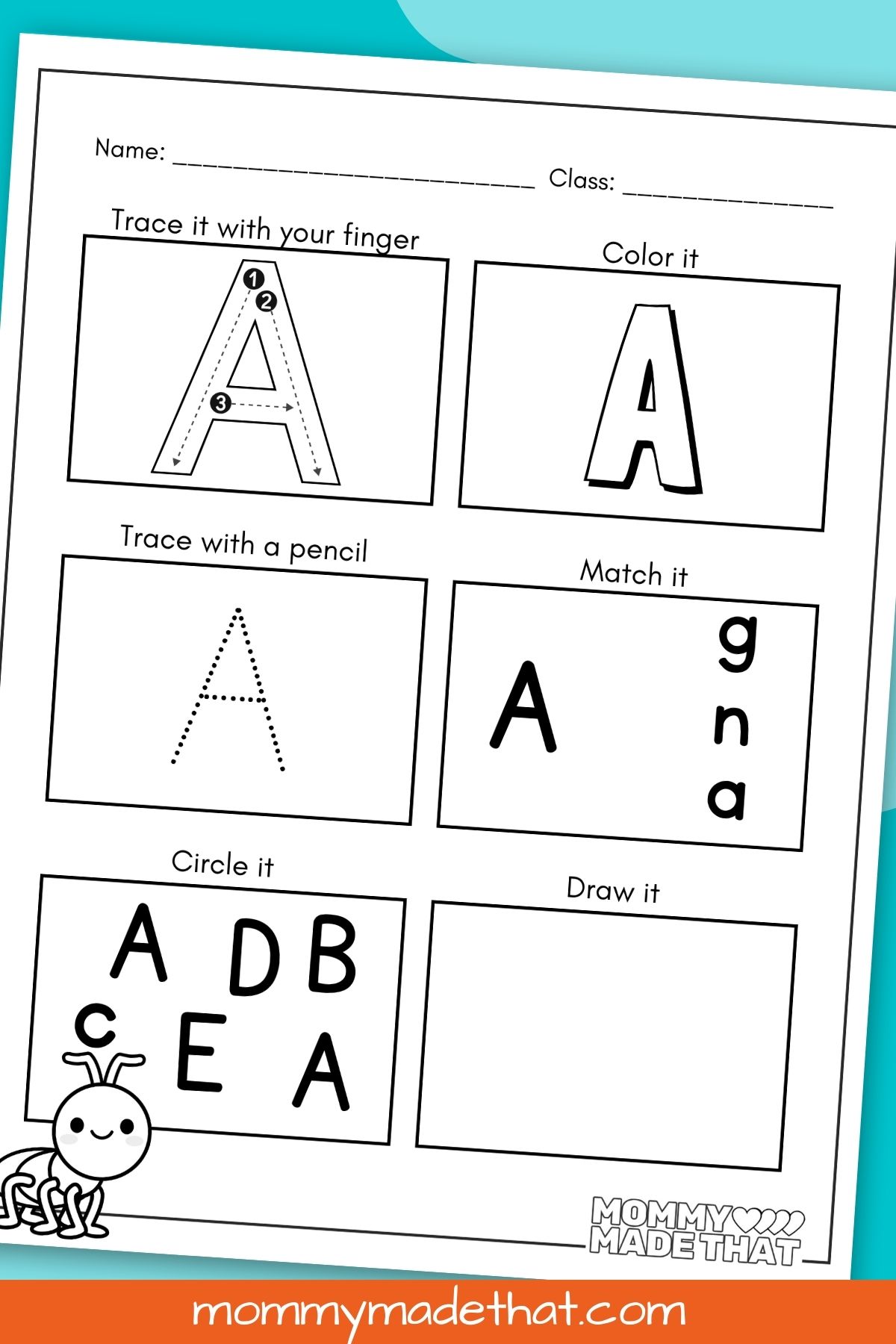 abc letter worksheet