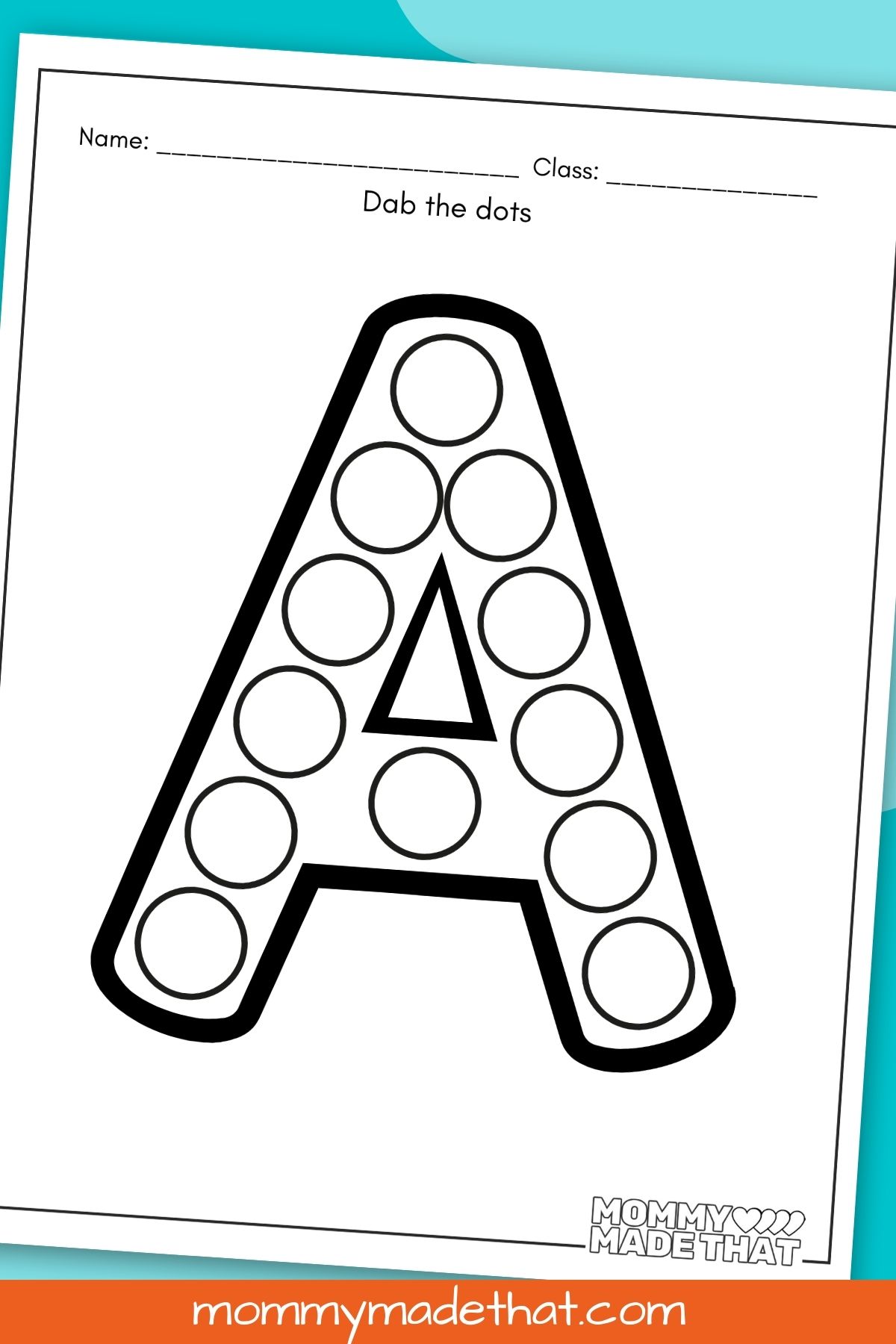 preschool letter A worksheets