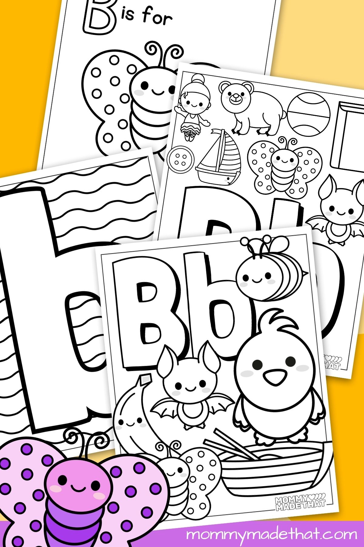 Letter B Coloring Pages (16 Free Printable Pages!)