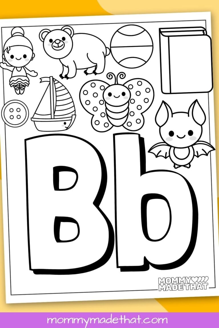 Letter B Coloring Pages (16 Free Printable Pages!)