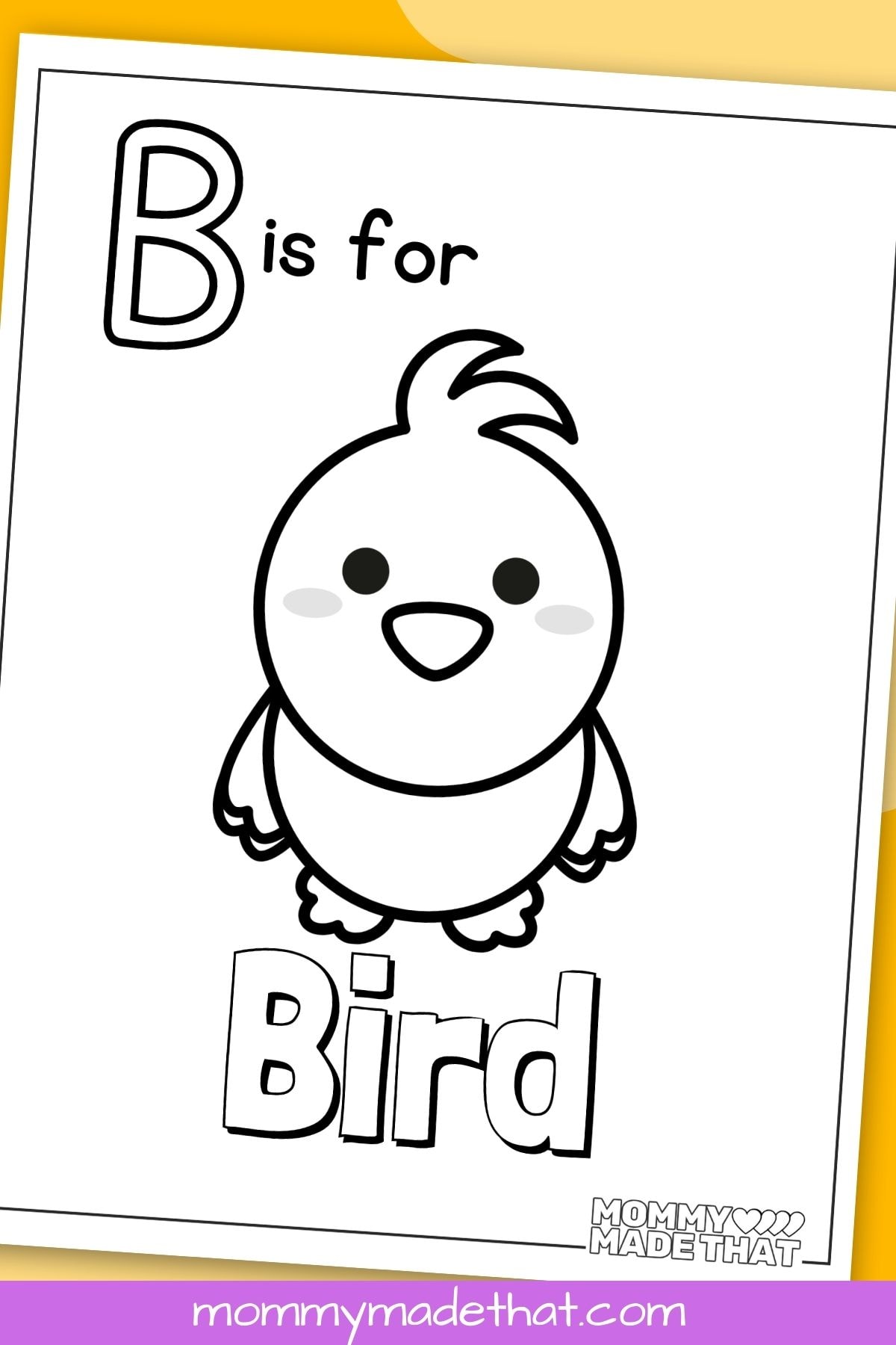 b is for coloring pages