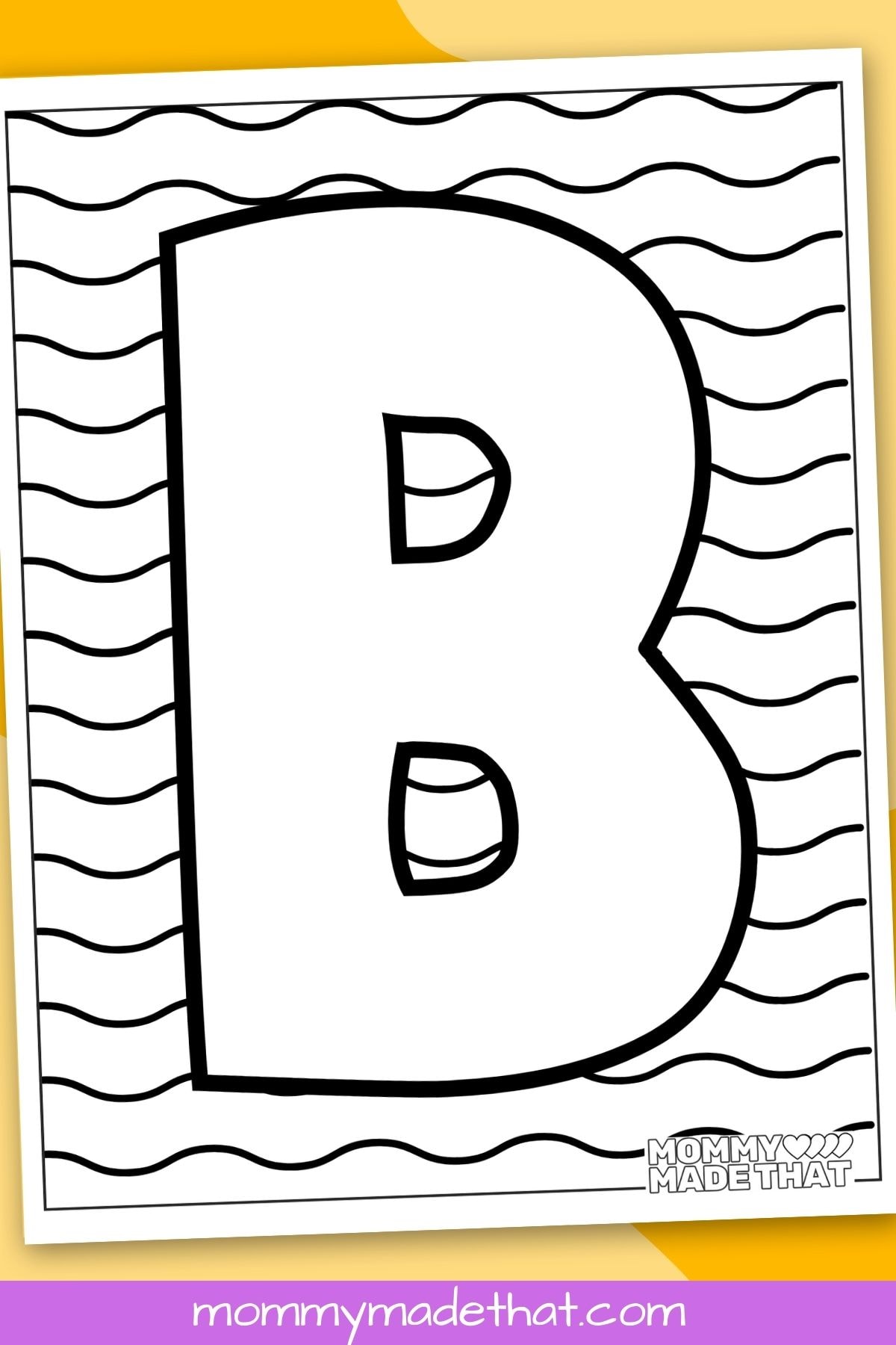 letter b coloring page