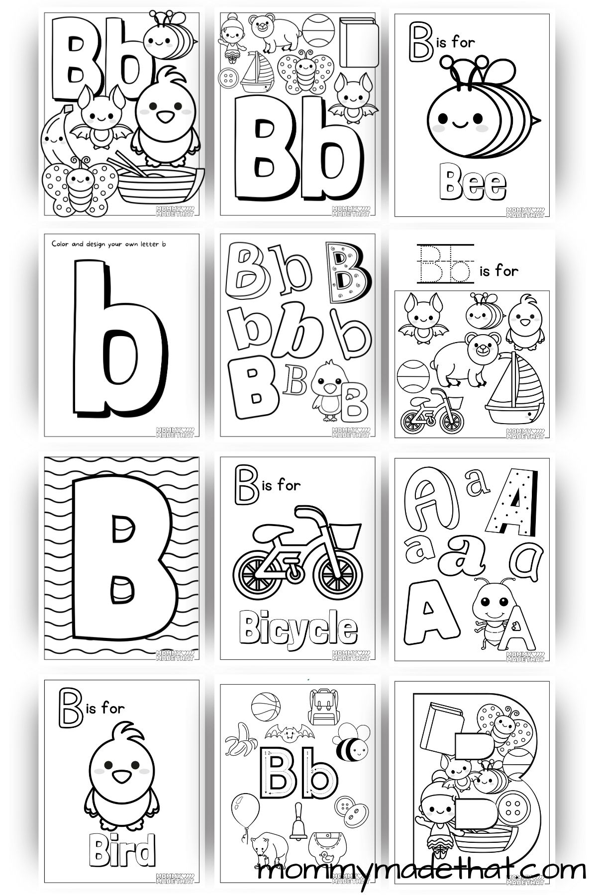 letter b coloring pages