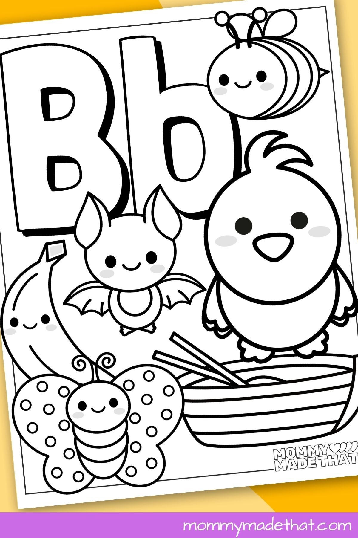 🖍️ Alphabet Lore Letter B - Printable Coloring Page for Free