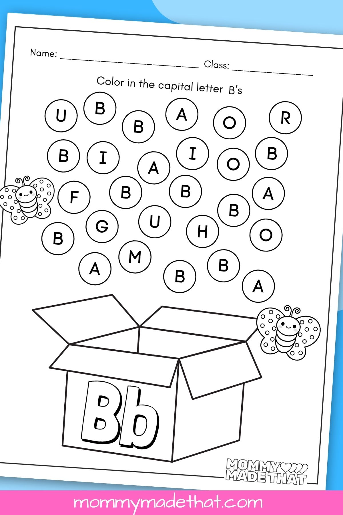 capital letter b worksheet