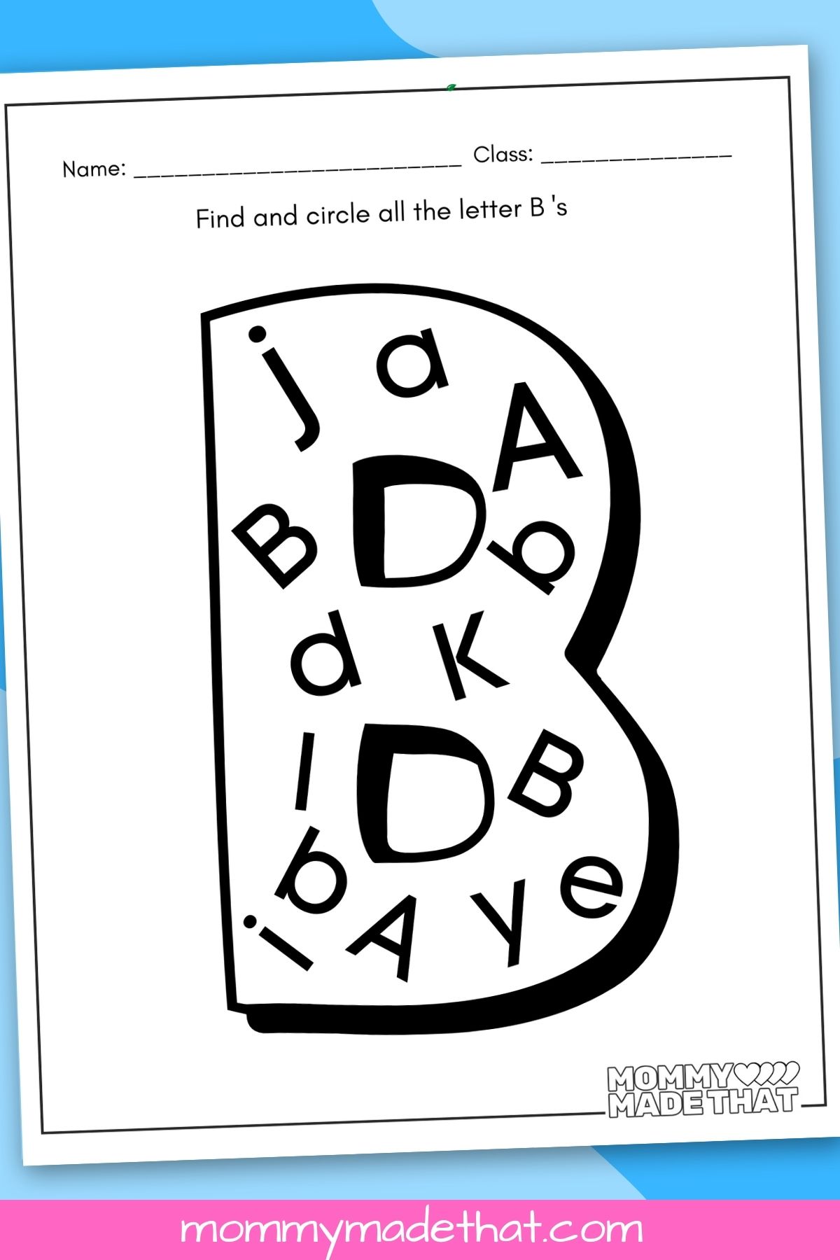 letter b worksheets