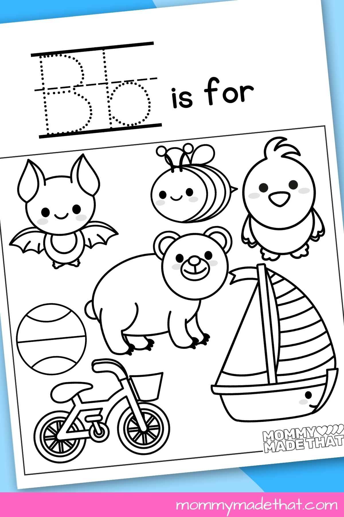 letter b coloring worksheets