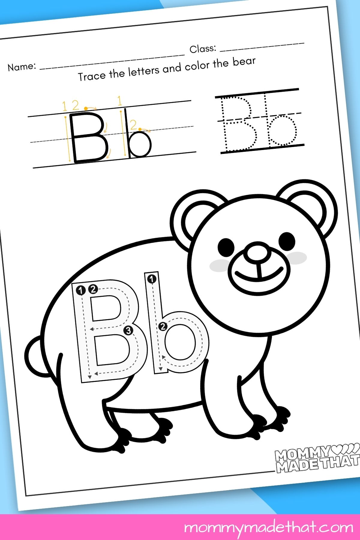 letter b worksheets