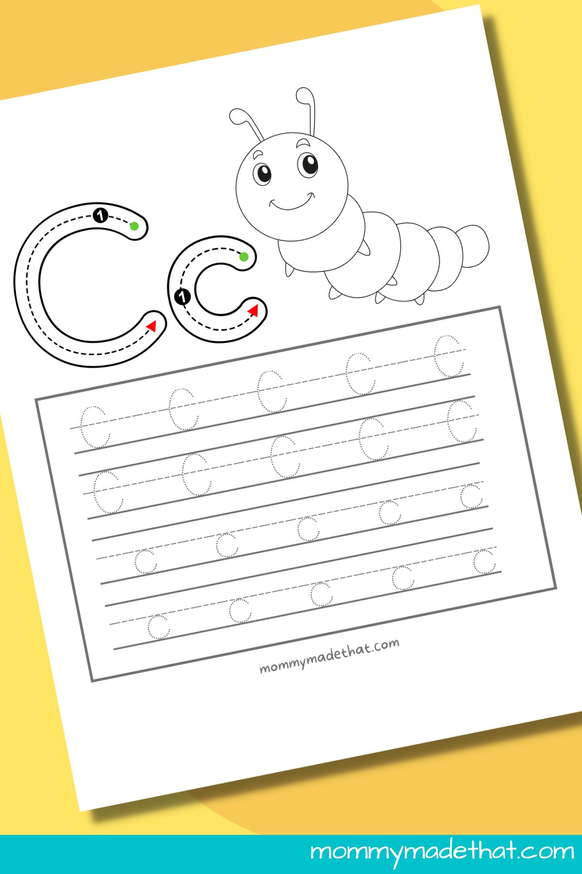 letter C tracing worksheet