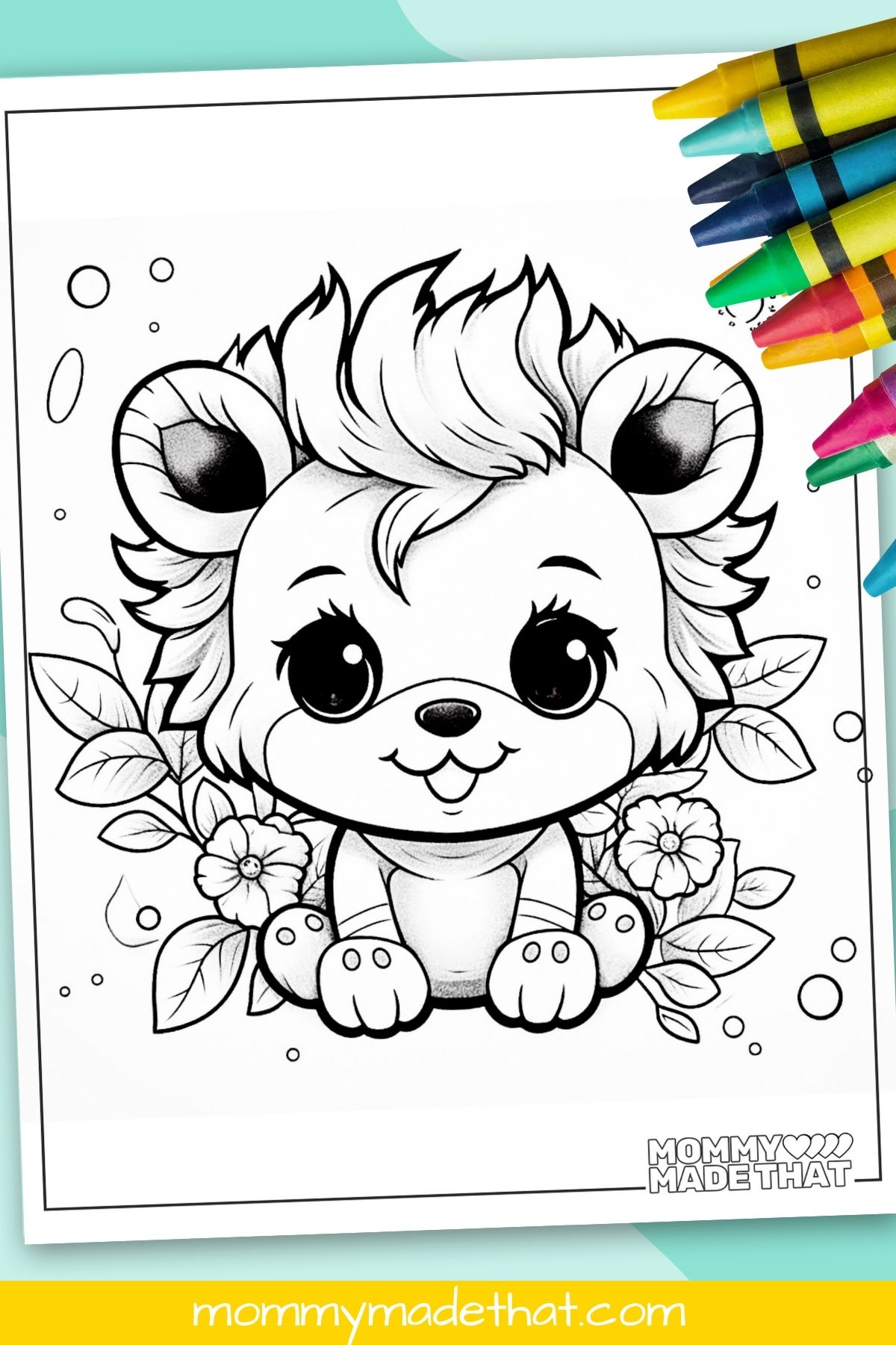 cute lion coloring sheets