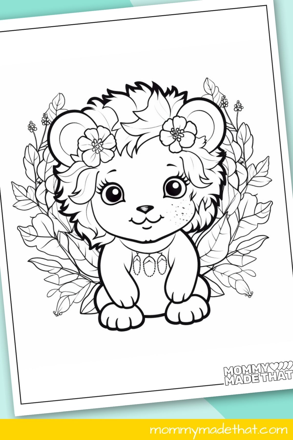 cute lion coloring sheets