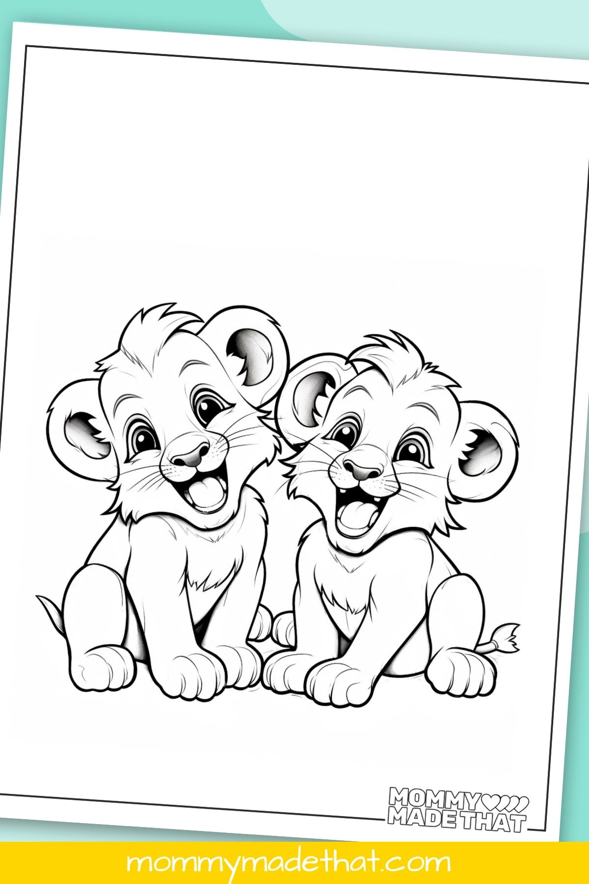 lion cub coloring pages