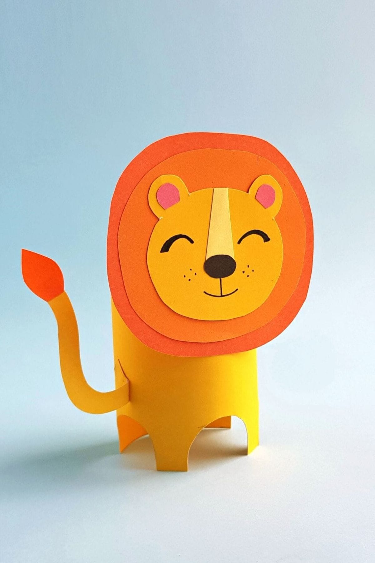 3d paper lion craft
