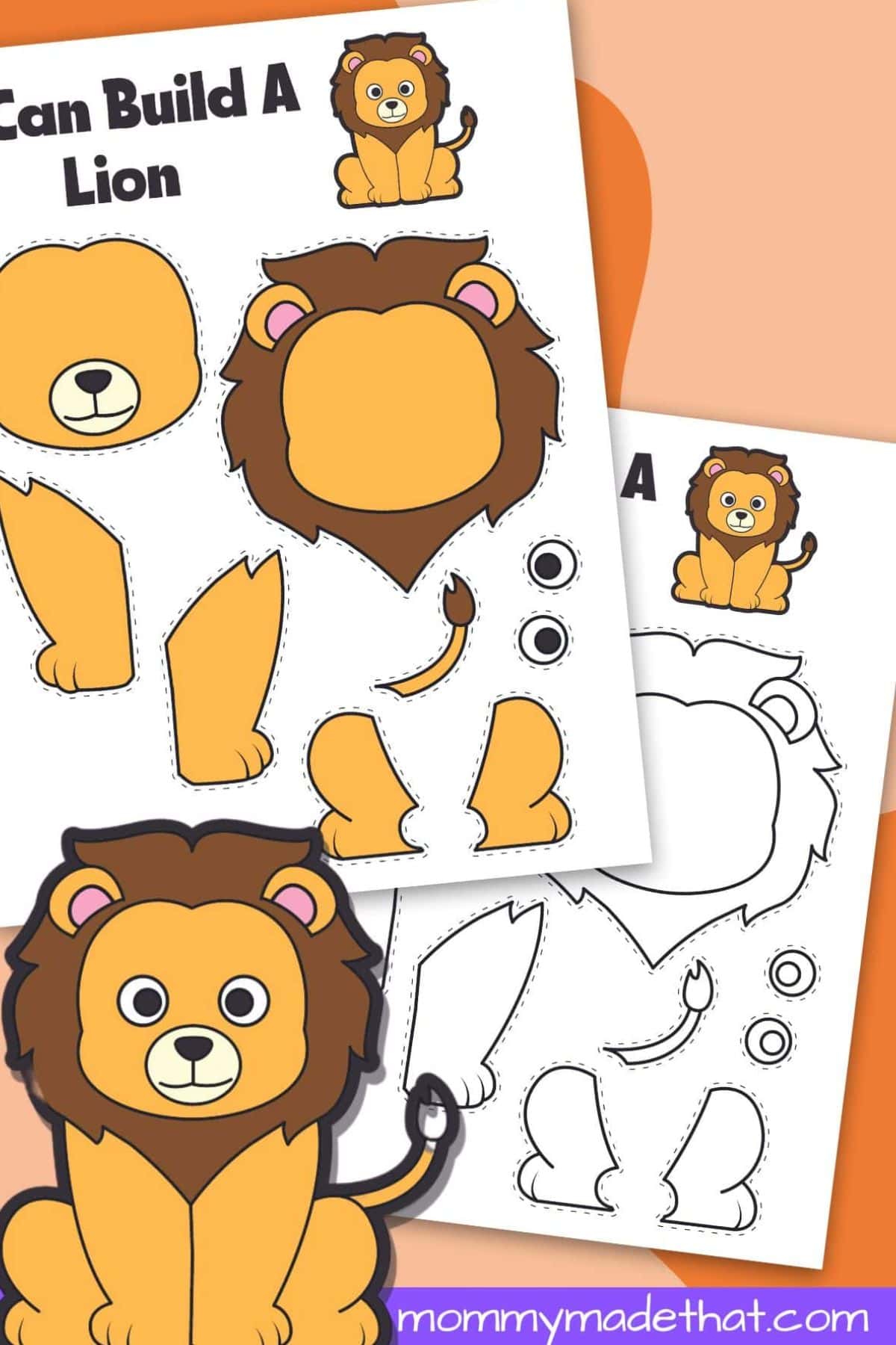 lion craft template