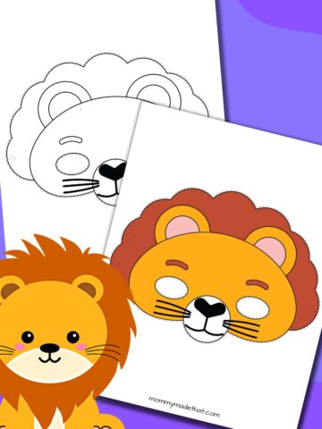 Lion mask templates