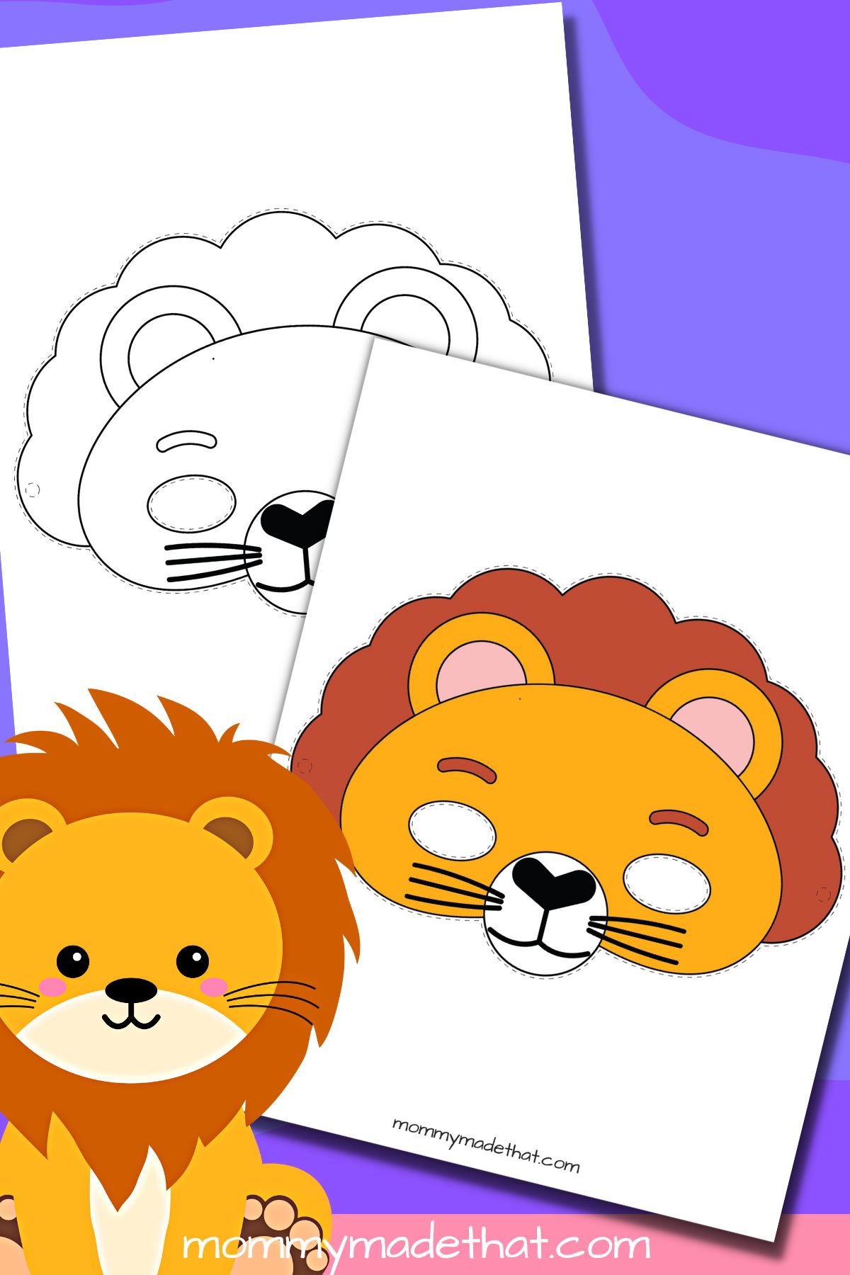 🦁Lion Mask Templates (Free Printables)