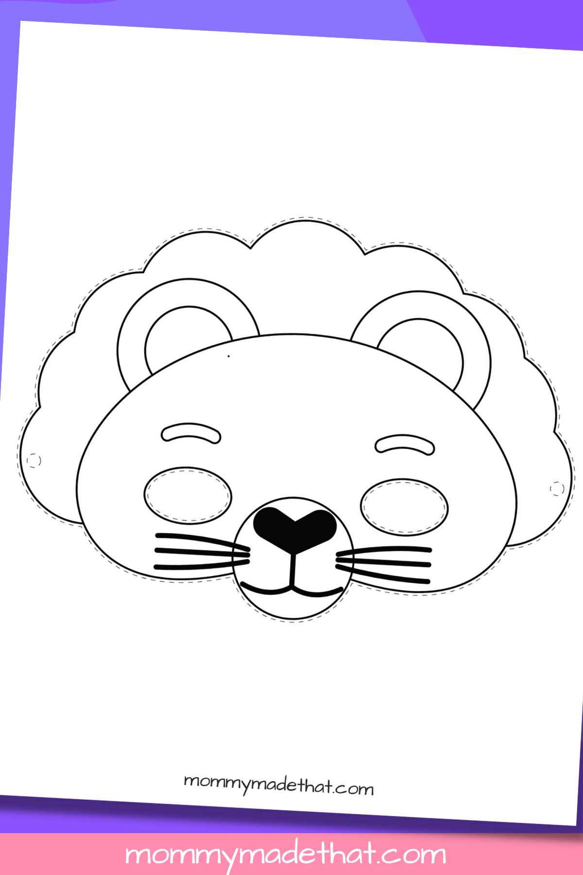 Lion mask template