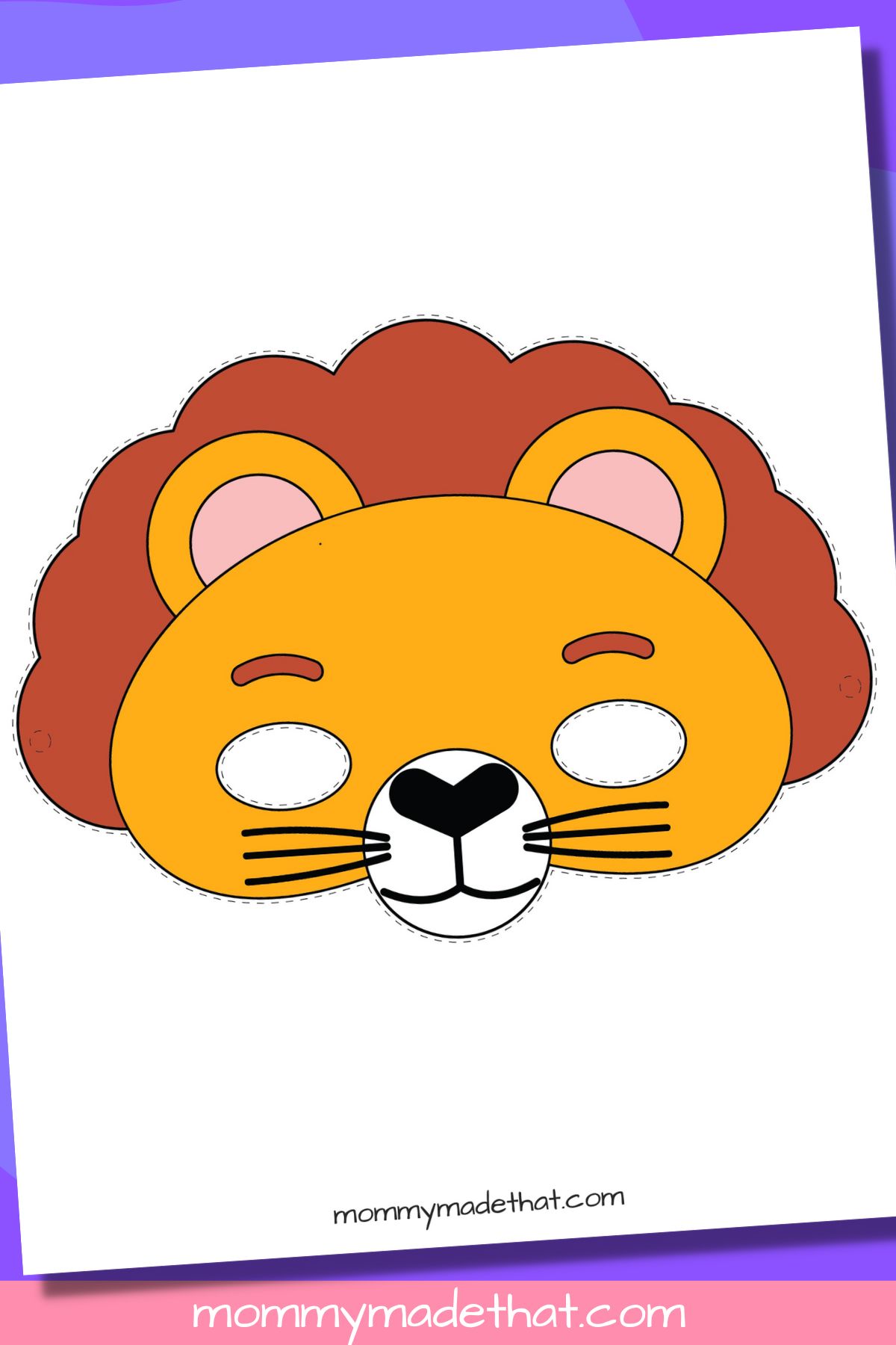 Lion mask templates