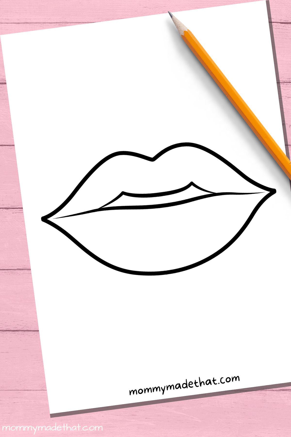 DIY Printable Straw Lips Craft