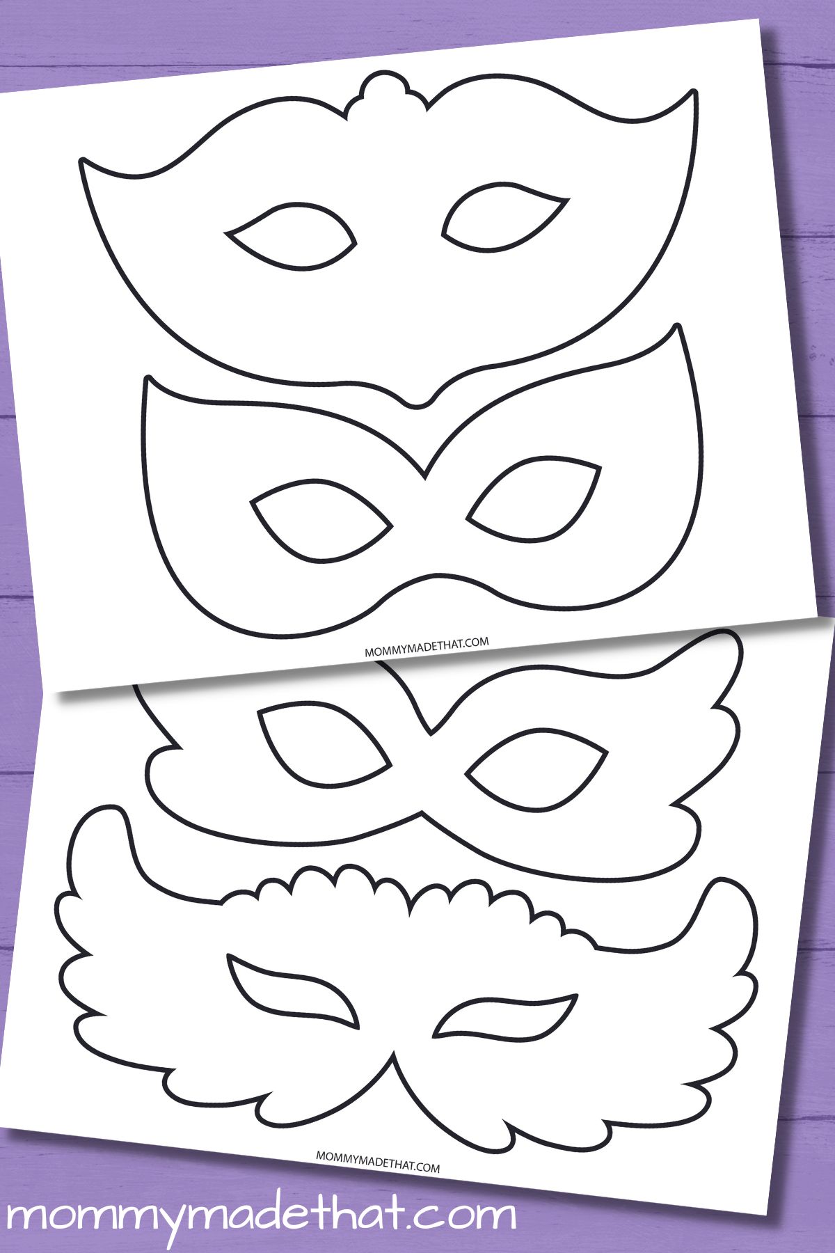 mardi gras mask templates