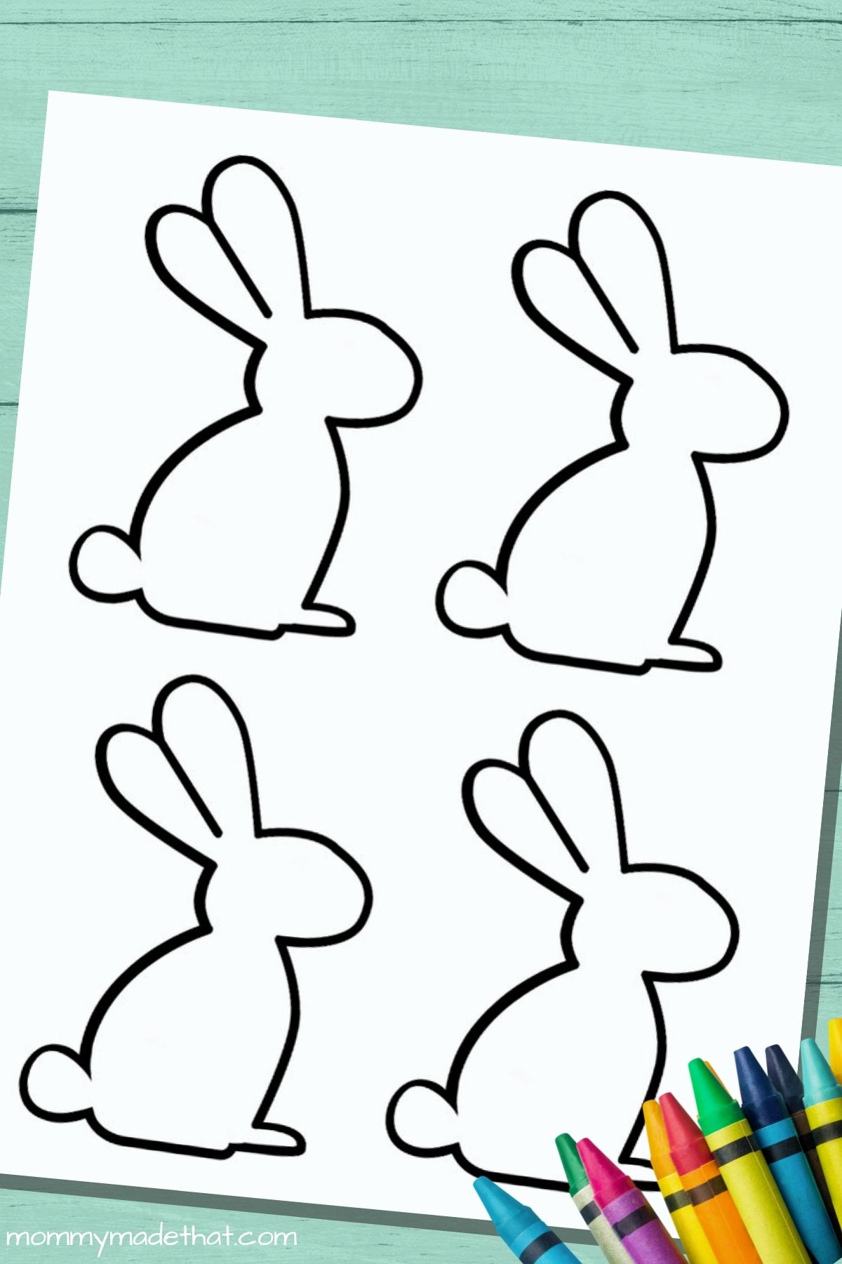 medium bunny rabbit printable template