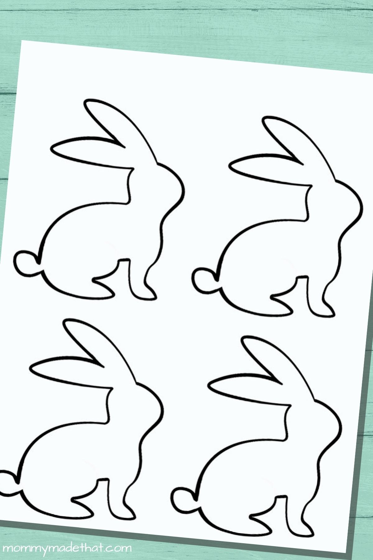medium printable bunny outlines