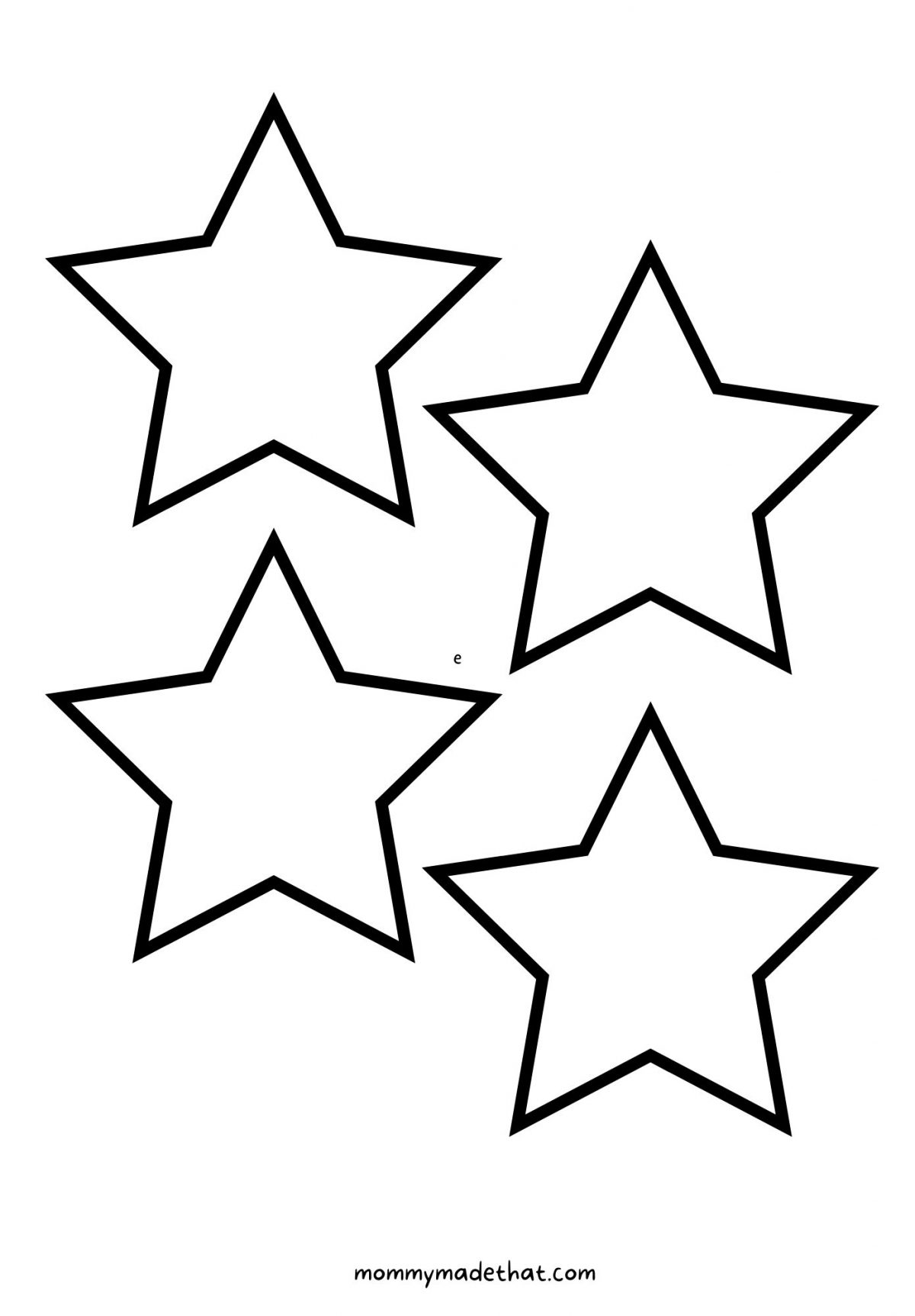 medium star template printable