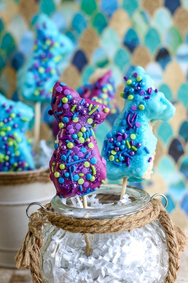 Easy Mermaid Rice Krispie Treats