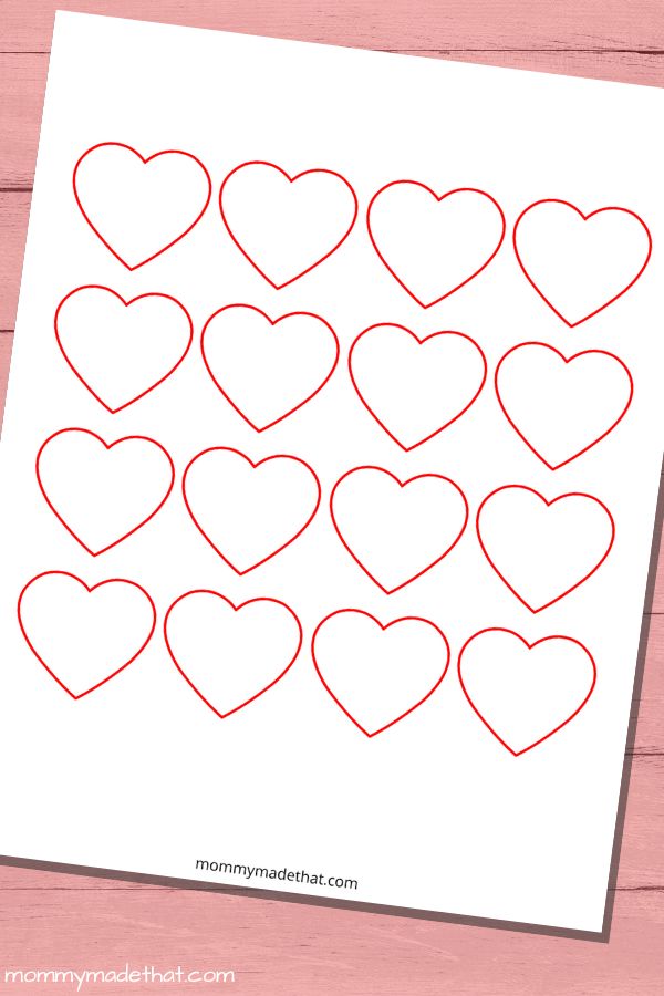 12 Free Printable Heart Templates Cut Outs - Freebie Finding Mom